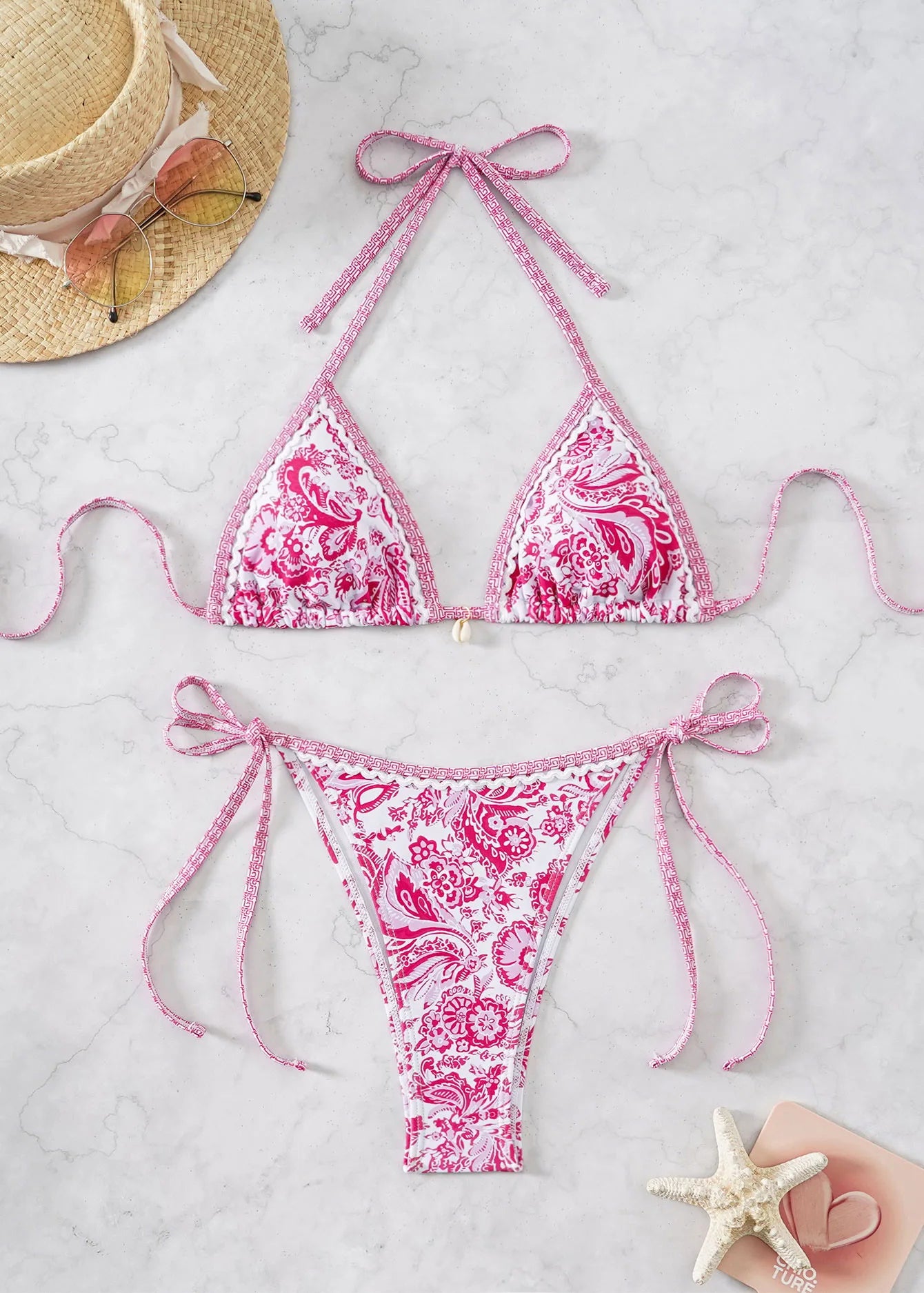 Bikini Floral Triángulo Push-Up