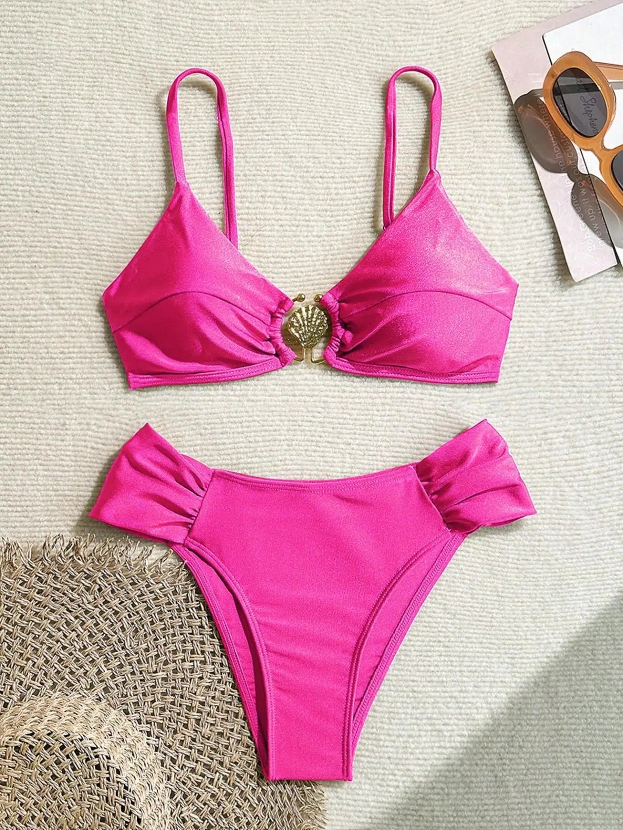 Bikini Botones Concha Halter