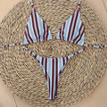 Micro Bikinis 2026, Traje de Baño Nuevo para Mujer, Bikini Brasileño Sexy, Conjunto de Bikini con Estampado de Rayas, Traje de Baño para Playa, Biquini Femenino