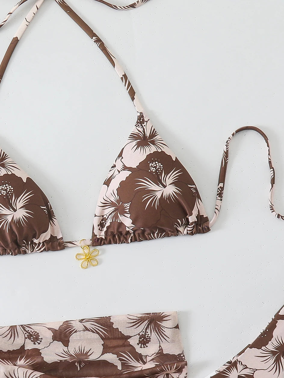 Conjunto Bikini 3 Piezas con Pareo