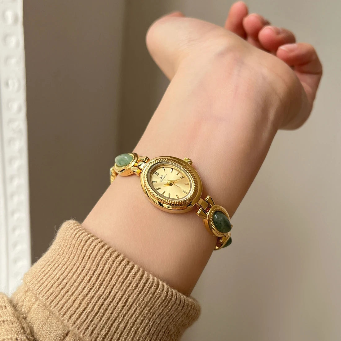 Reloj Pulsera Cuarzo Jade Mujer