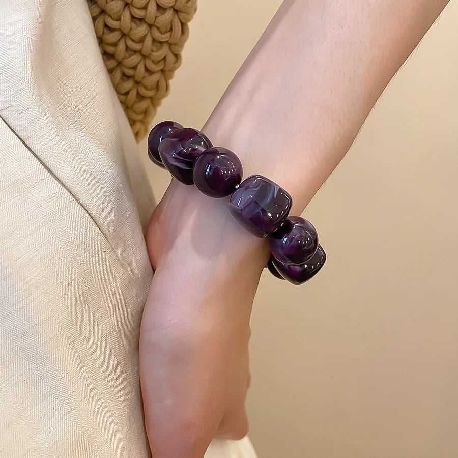Pulsera Cuentas Acrílico Bohemia Mujer