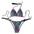 Bikini Lunares Colorido con Cordones