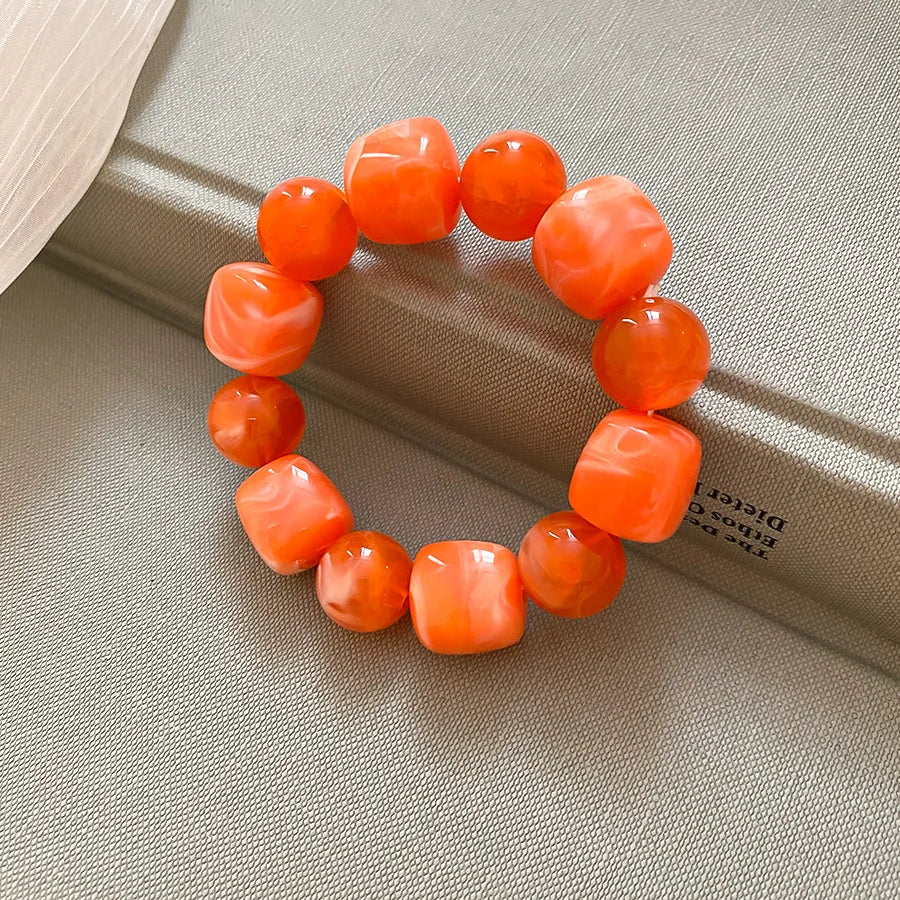 Pulsera Cuentas Acrílico Bohemia Mujer