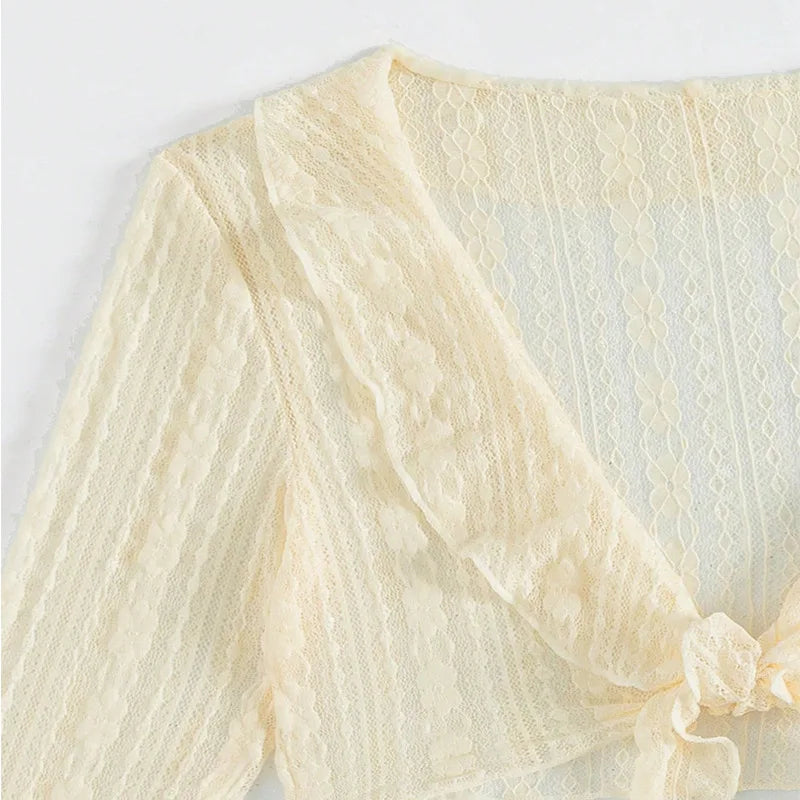 Traje de Baño Sexy de Cuatro Piezas para Mujer 2026, Traje de Baño de Manga Larga, Bikini Sólido de Verano, Ropa de Playa Brasileña, Traje de Baño para Fiesta