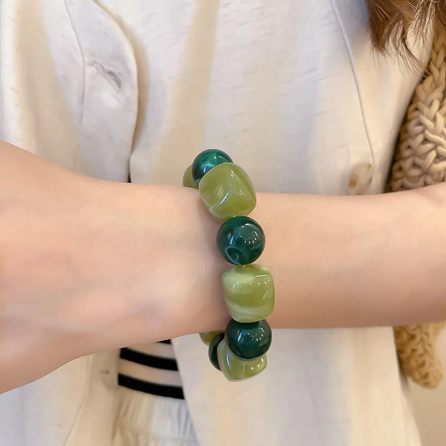 Pulsera Cuentas Acrílico Bohemia Mujer
