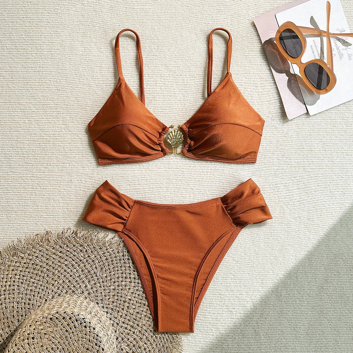 Bikini Botones Concha Halter