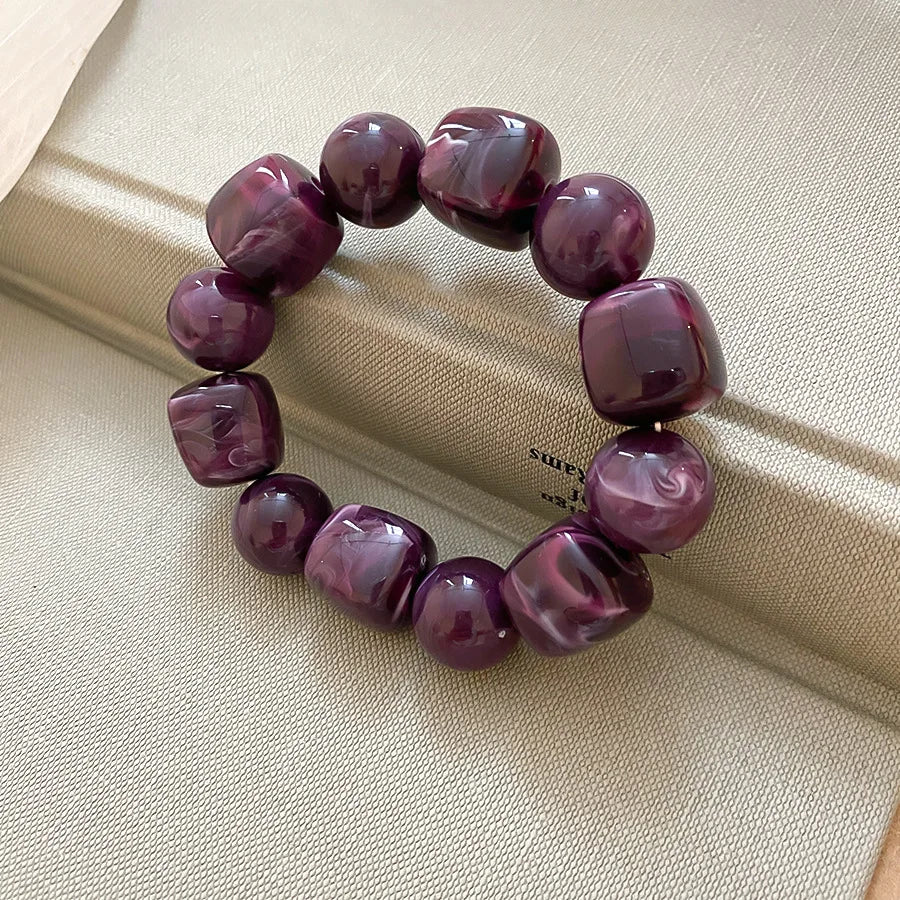 Pulsera Cuentas Acrílico Bohemia Mujer