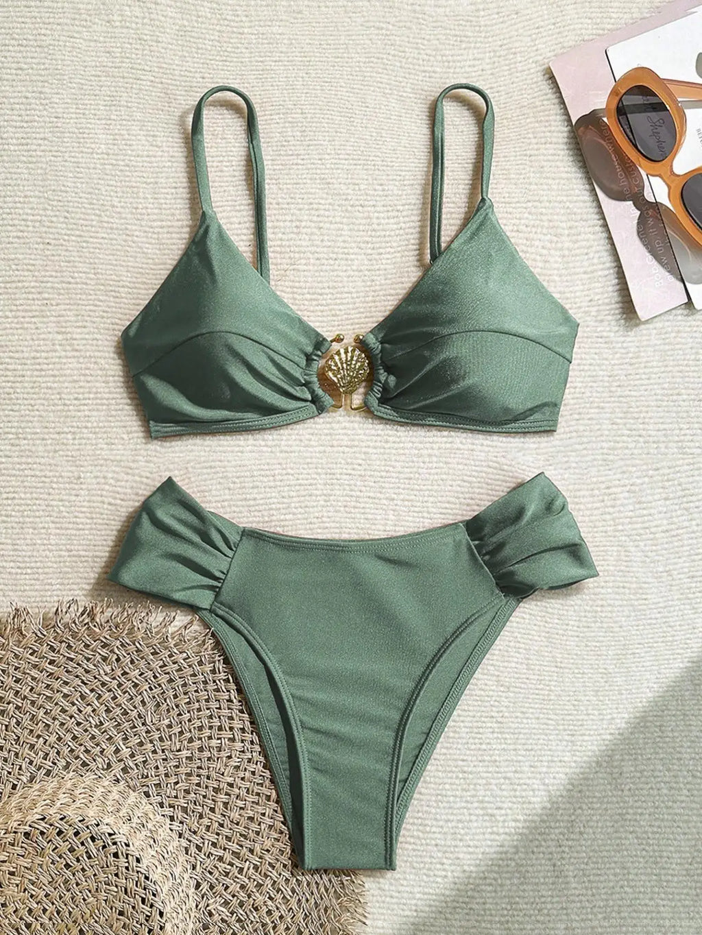 Bikini Botones Concha Halter