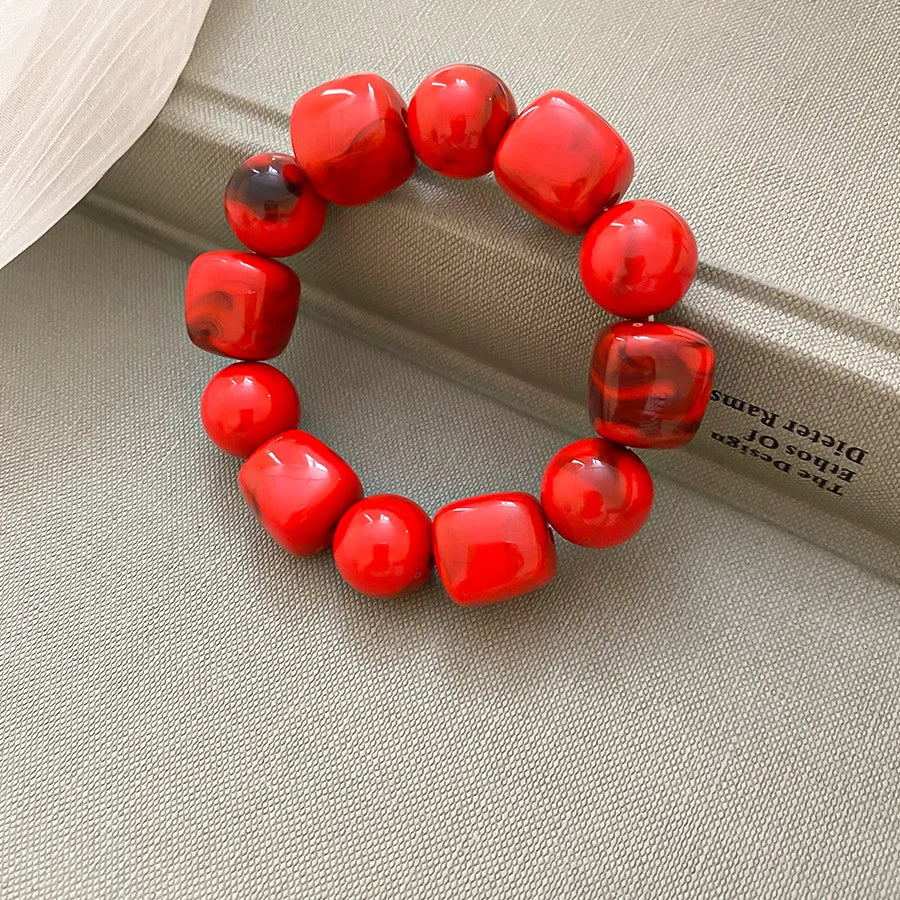 Pulsera Cuentas Acrílico Bohemia Mujer