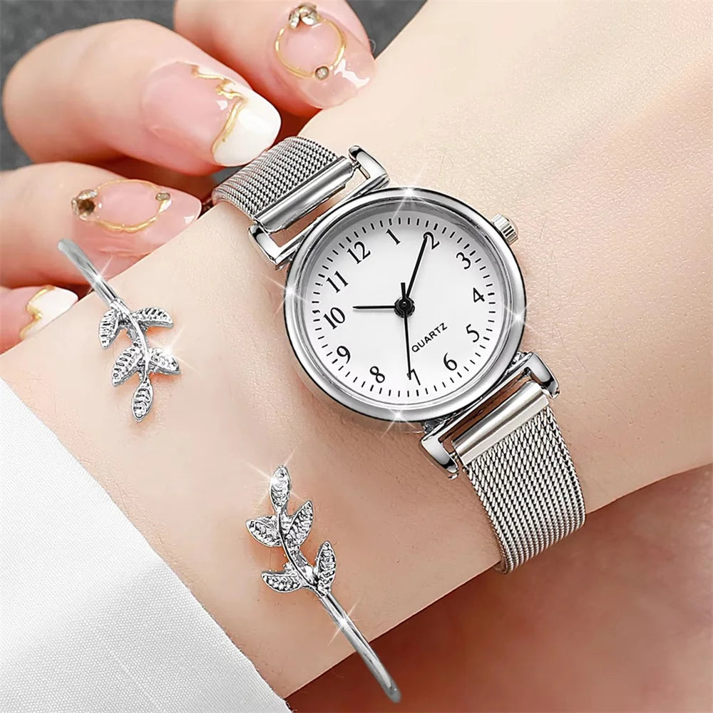 Reloj Mujer Cuarzo Números Romanos Acero