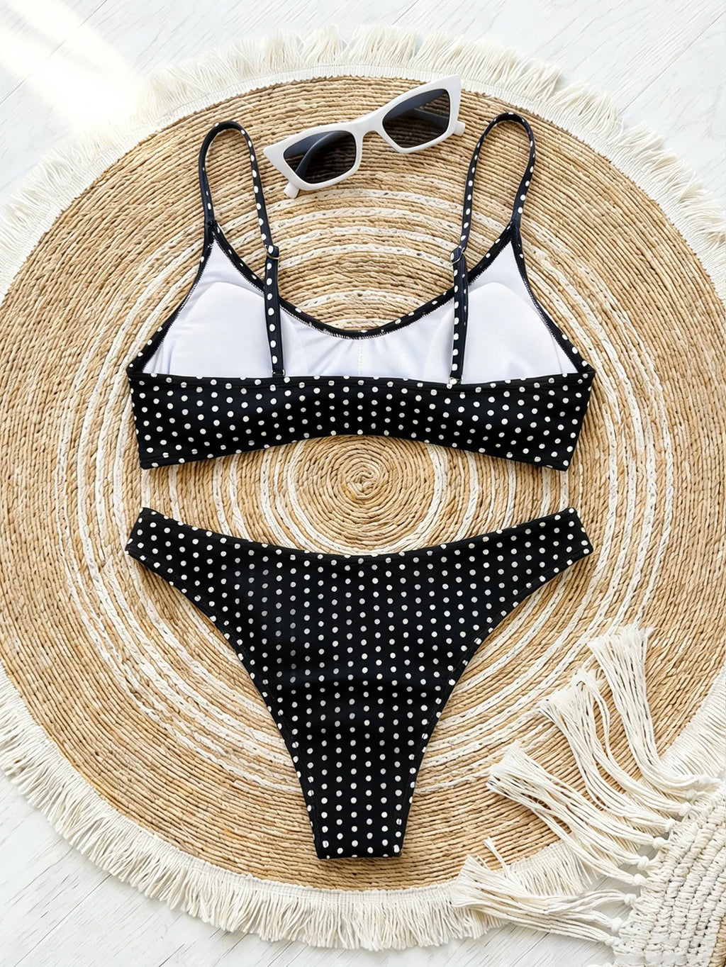 Bikini Lunares Tiro Bajo Push-Up