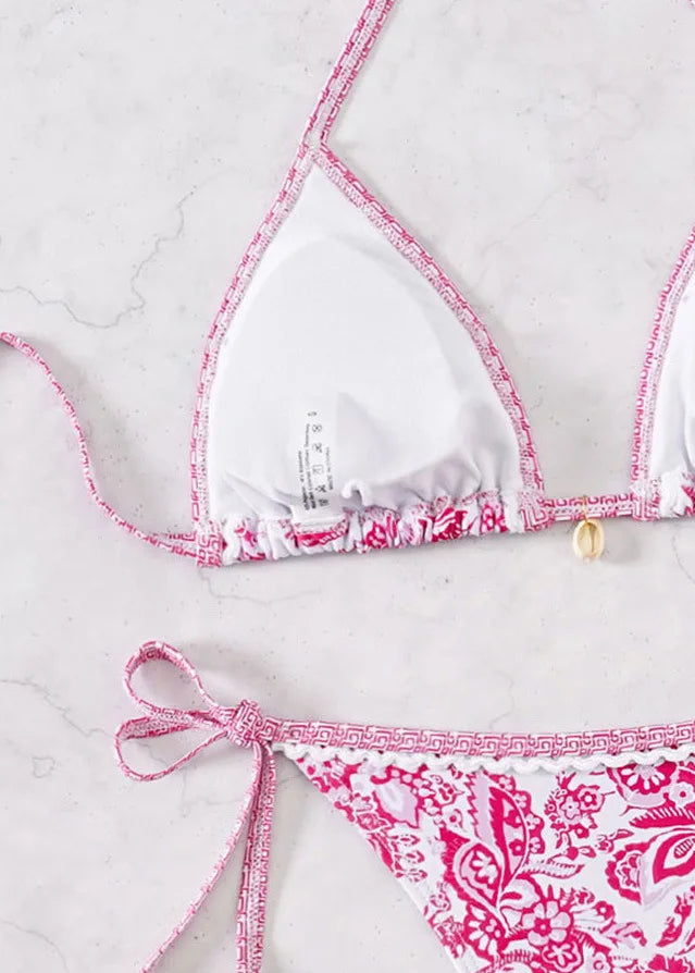 Bikini Floral Triángulo Push-Up