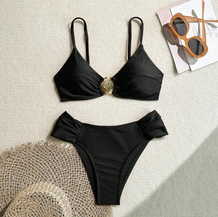 Bikini Botones Concha Halter