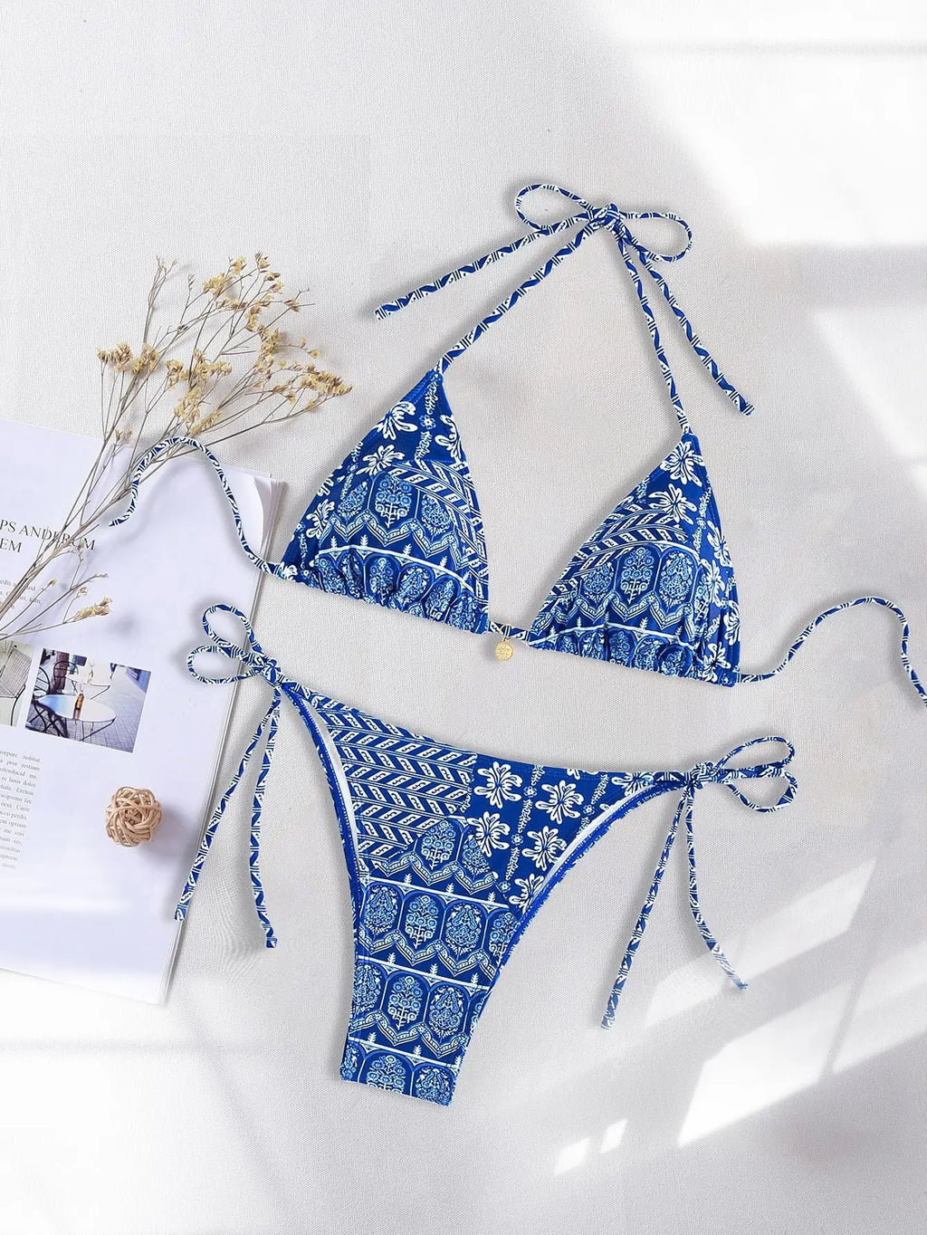 Bikini Floral Triángulo Push-Up