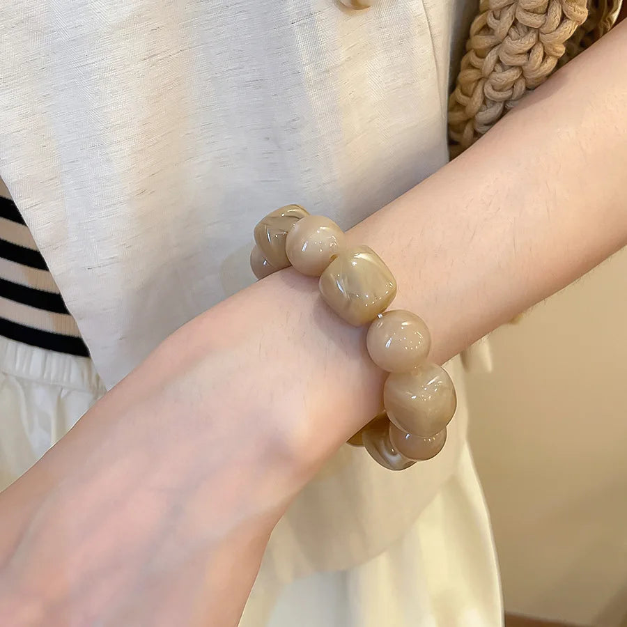 Pulsera Cuentas Acrílico Bohemia Mujer