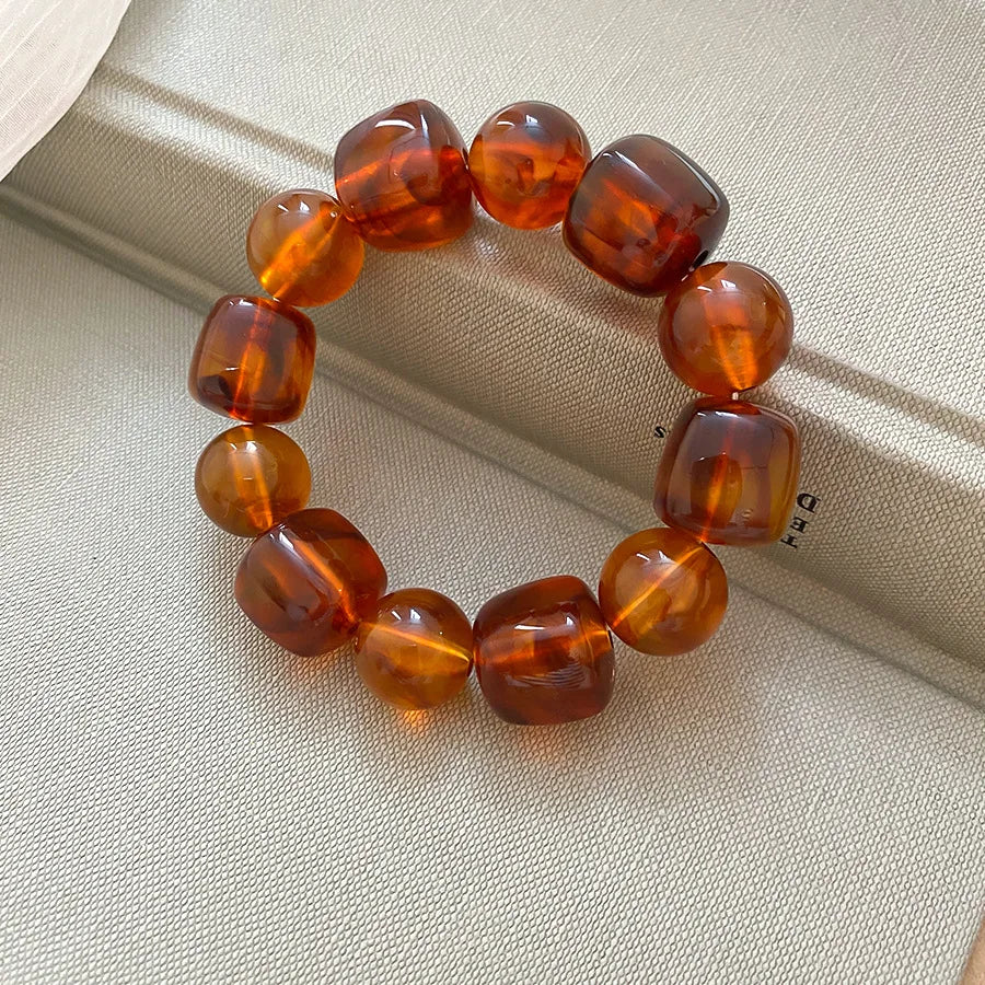 Pulsera Cuentas Acrílico Bohemia Mujer