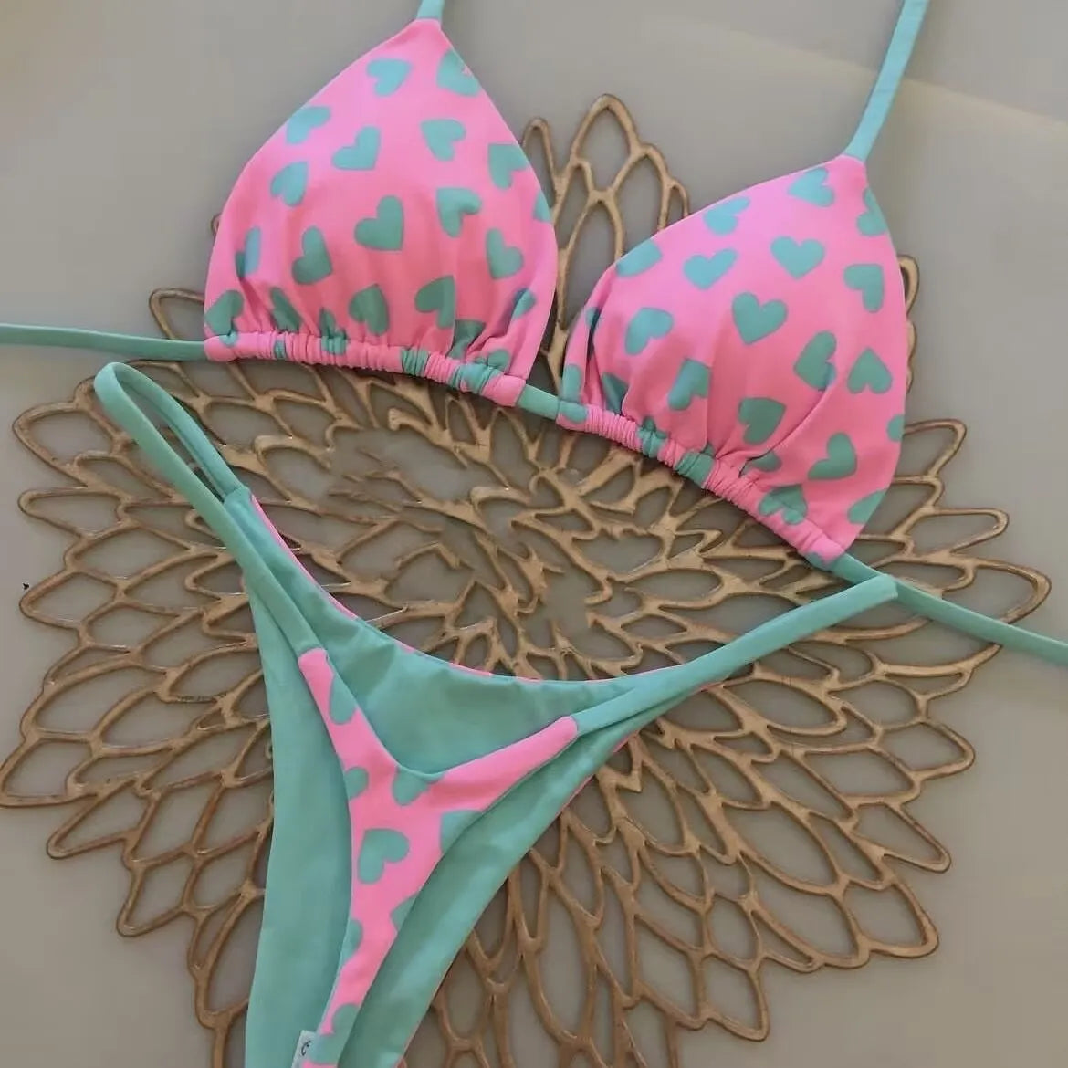Bikini Brasileño Estampado Cereza | Conjunto 2 Piezas