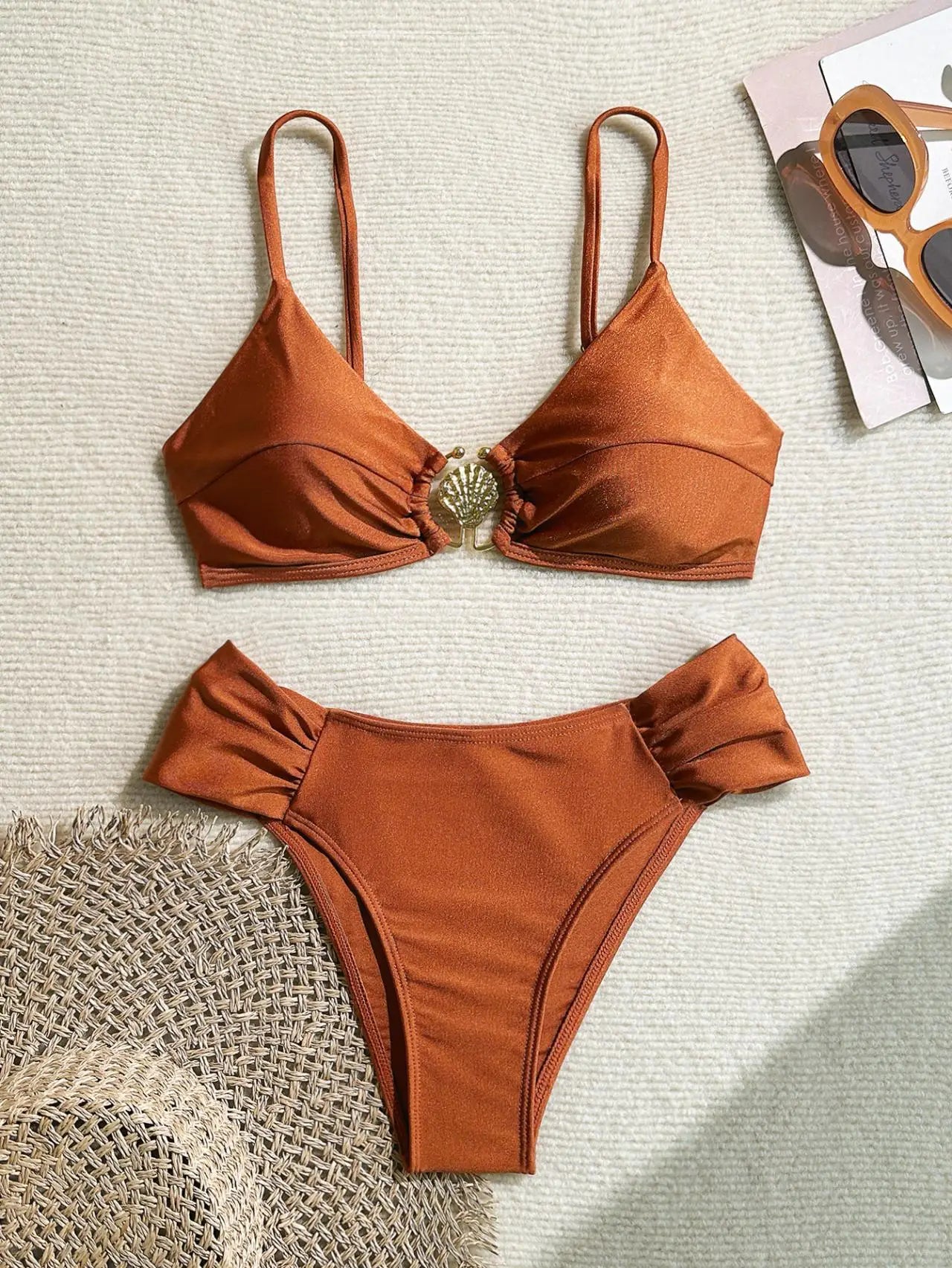 Bikini Botones Concha Halter
