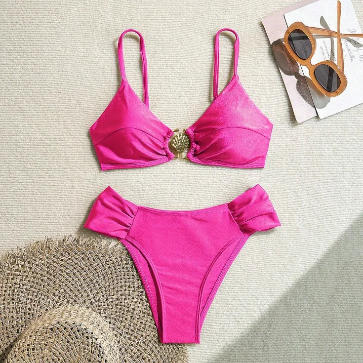 Bikini Botones Concha Halter