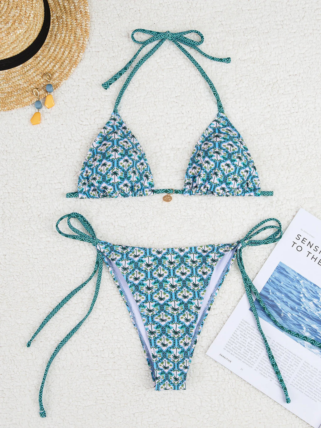 Bikini Floral Triángulo Push-Up