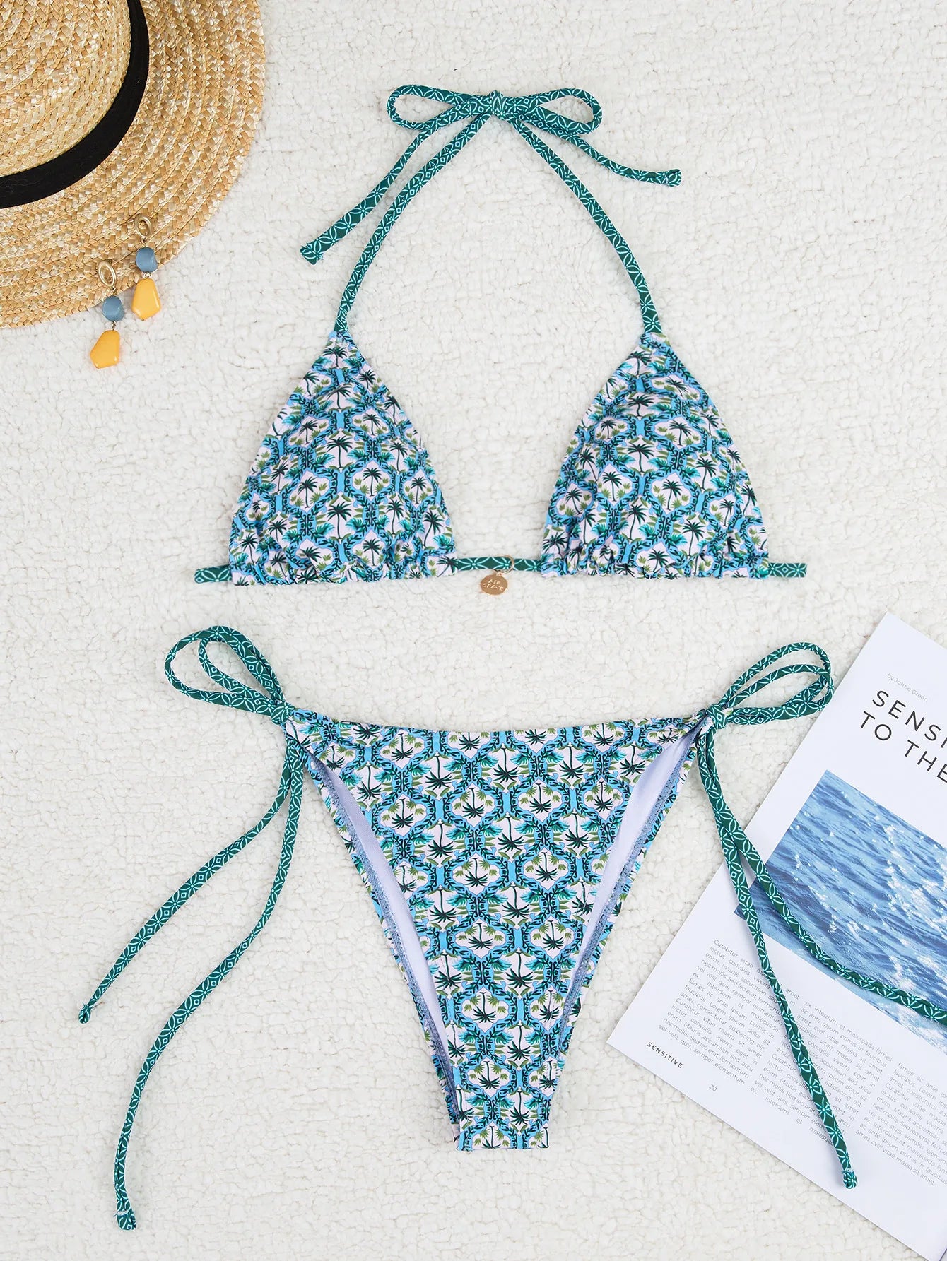 Bikini Floral Triángulo Push-Up