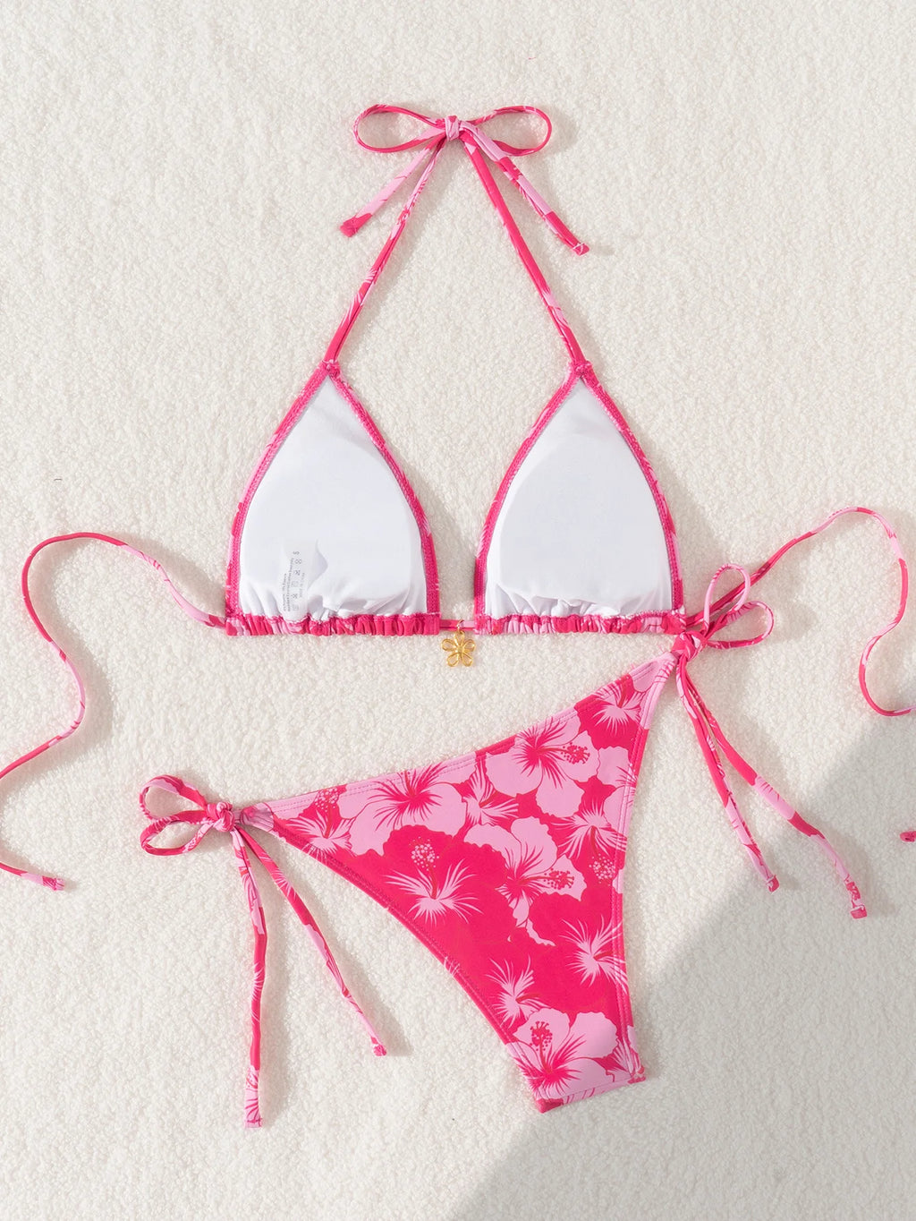 Bikini Flor Metálica Push-Up