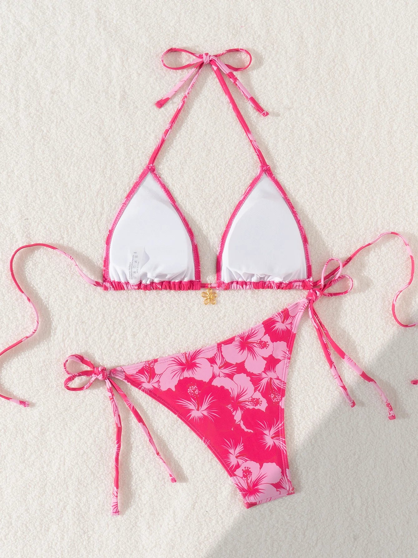 Bikini Flor Metálica Push-Up
