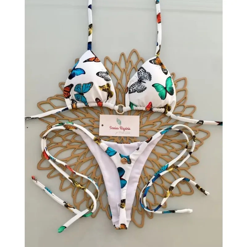 Bikini Brasileño Estampado Cereza | Conjunto 2 Piezas