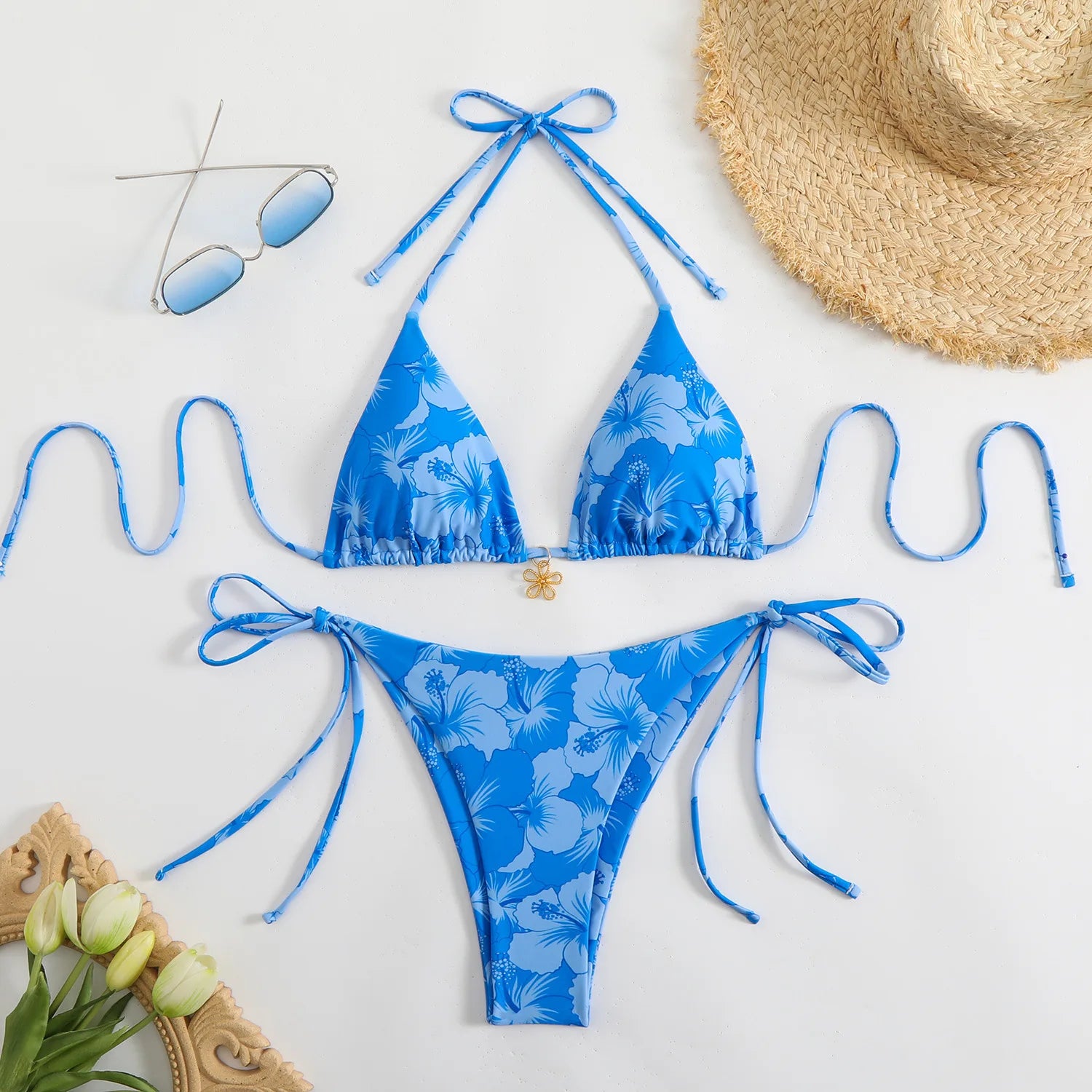 Conjunto Bikini 3 Piezas con Pareo