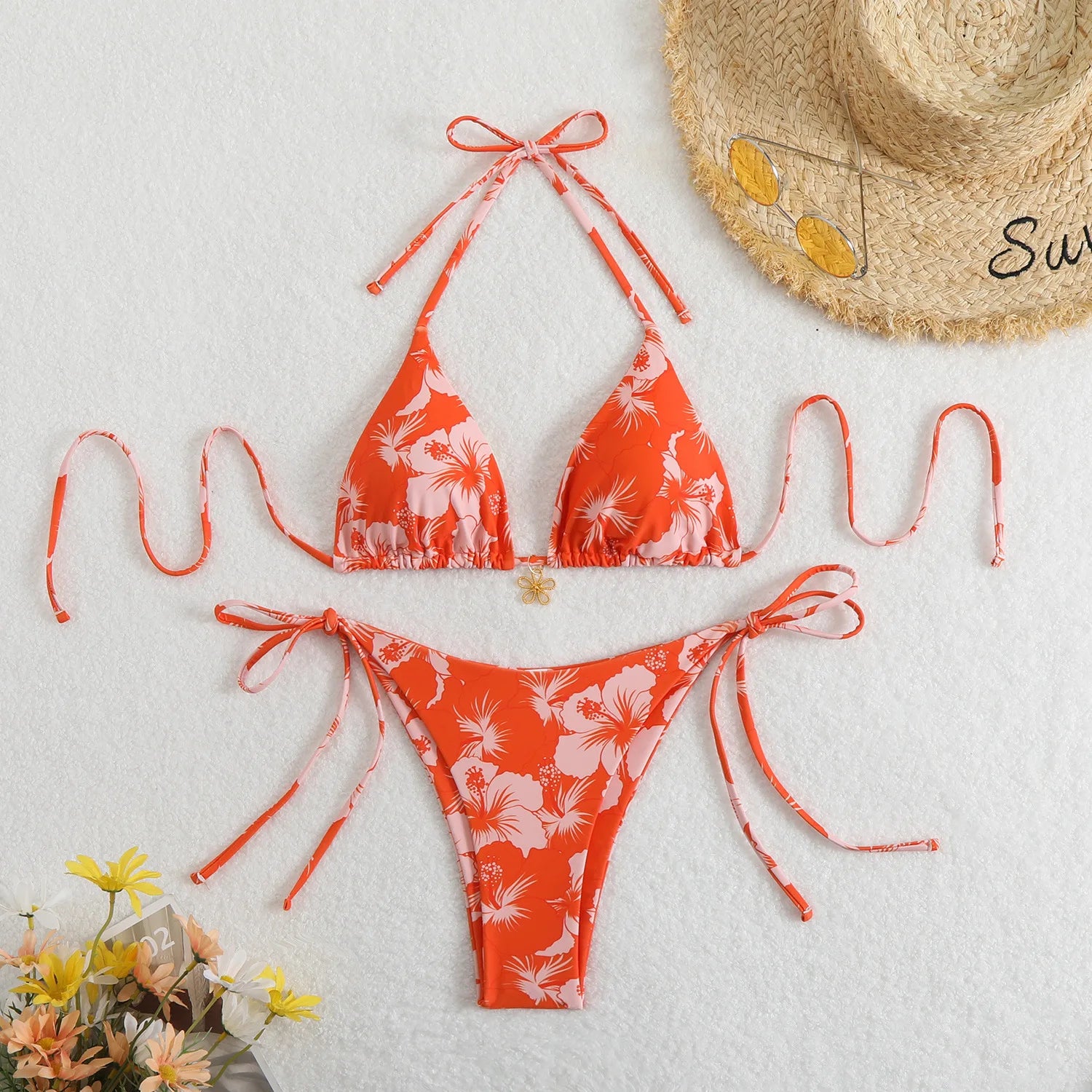 Conjunto Bikini 3 Piezas con Pareo