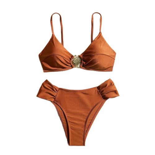 Bikini Botones Concha Halter