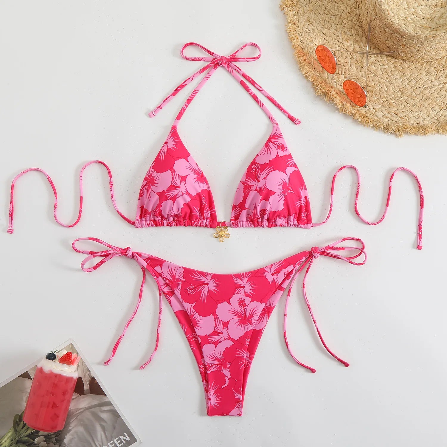Conjunto Bikini 3 Piezas con Pareo