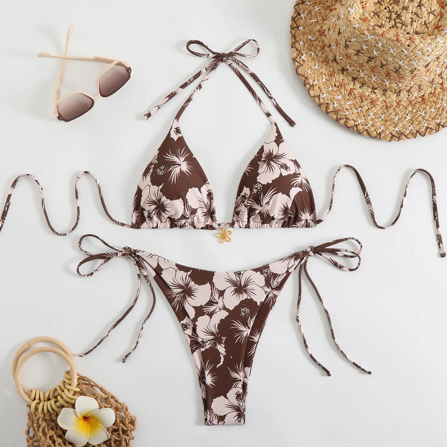 Conjunto Bikini 3 Piezas con Pareo