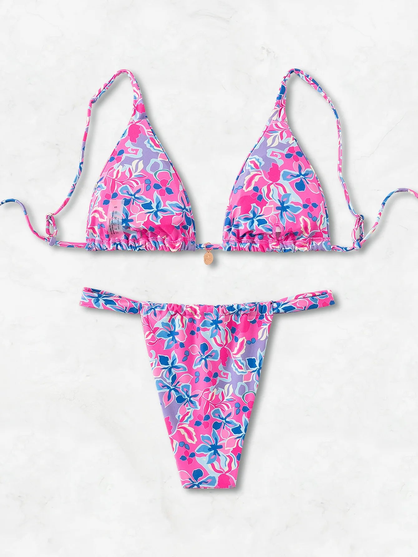 Bikini Floral Triángulo Push-Up