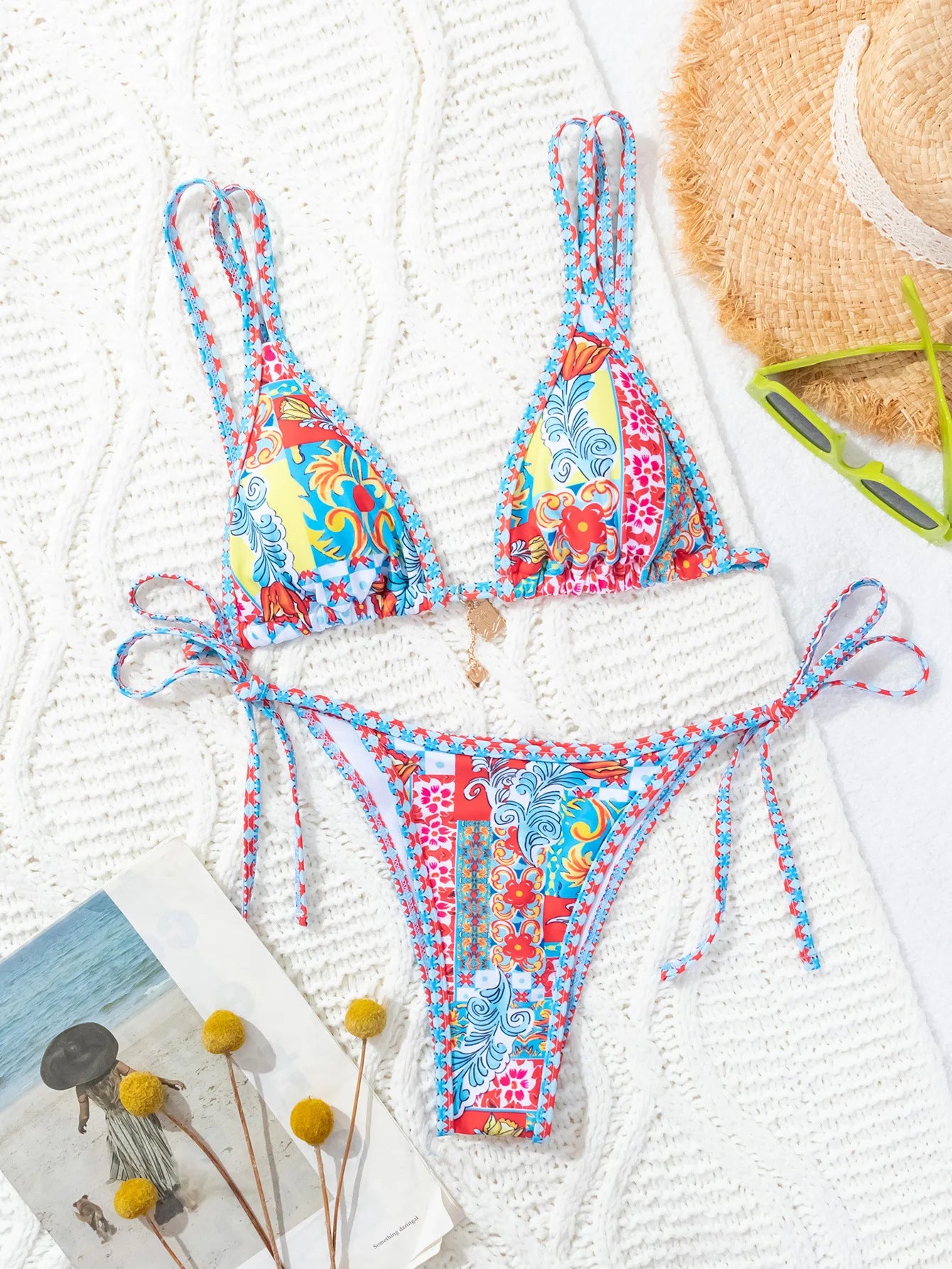 Bikini Floral Triángulo Push-Up