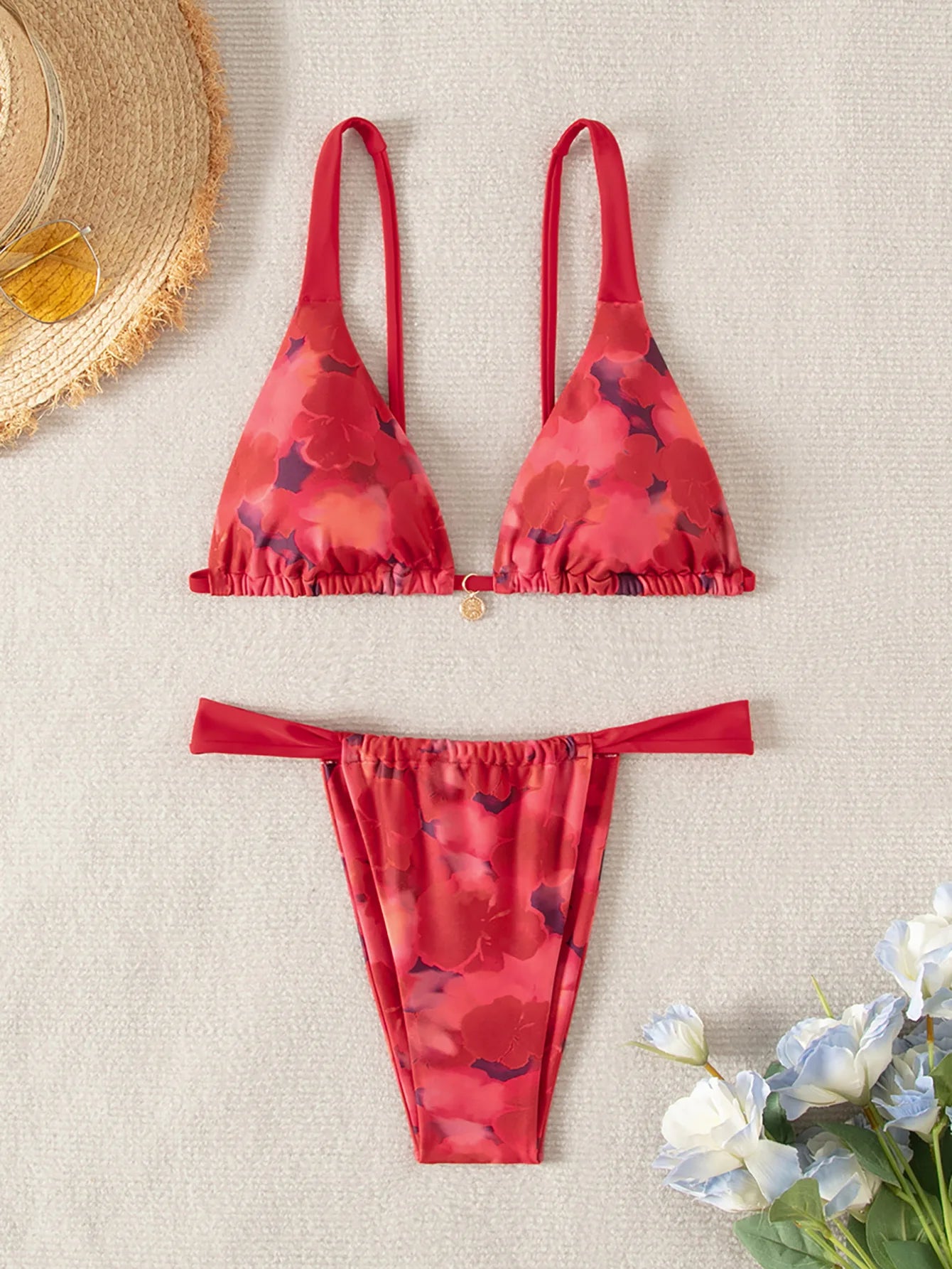 Bikini Floral Triángulo Push-Up
