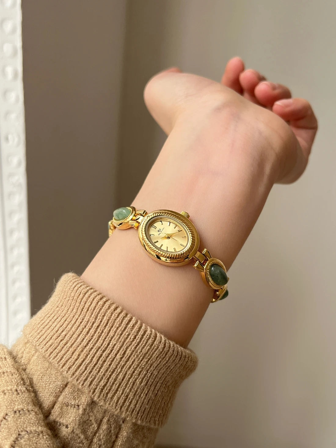 Reloj Pulsera Cuarzo Jade Mujer