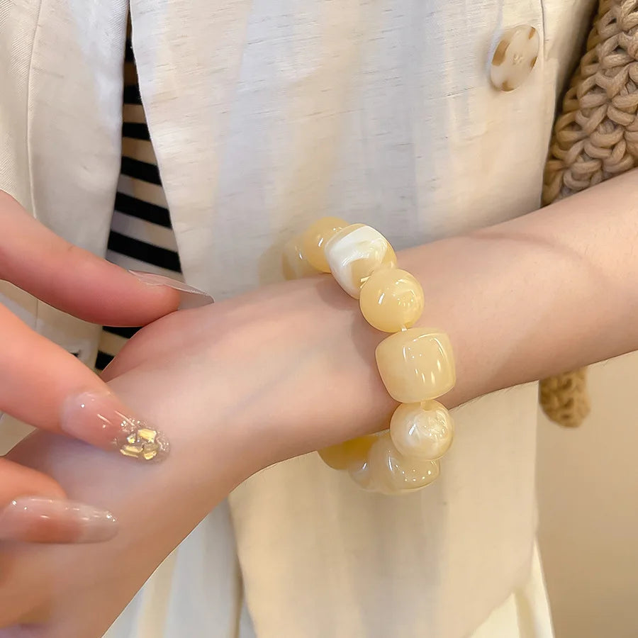 Pulsera Cuentas Acrílico Bohemia Mujer