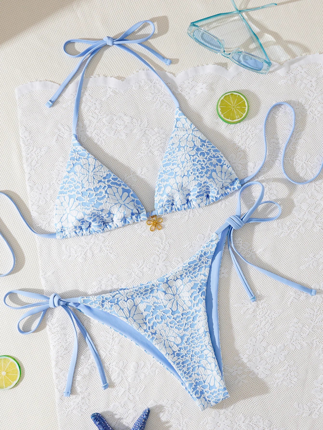Bikini Floral Triángulo Push-Up