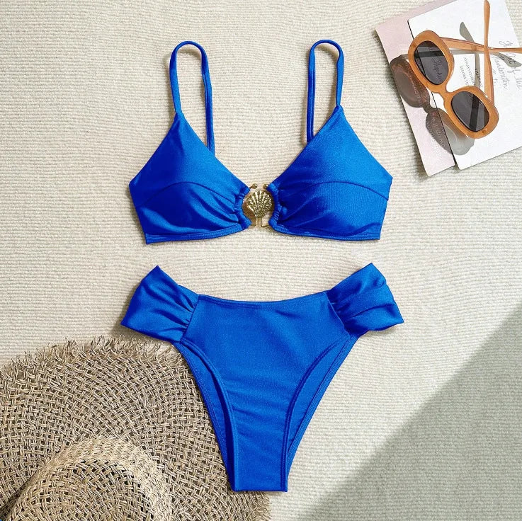 Bikini Botones Concha Halter