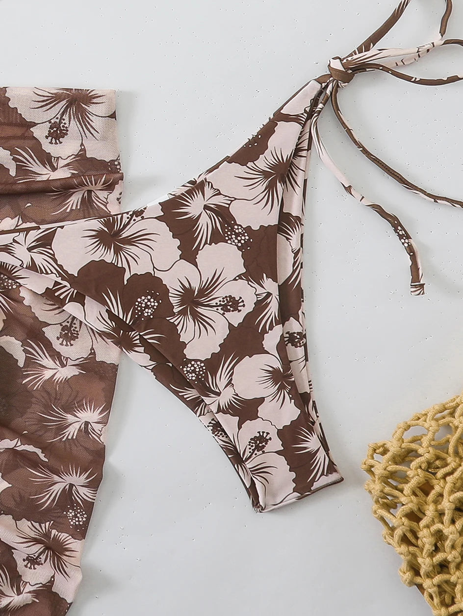 Conjunto Bikini 3 Piezas con Pareo
