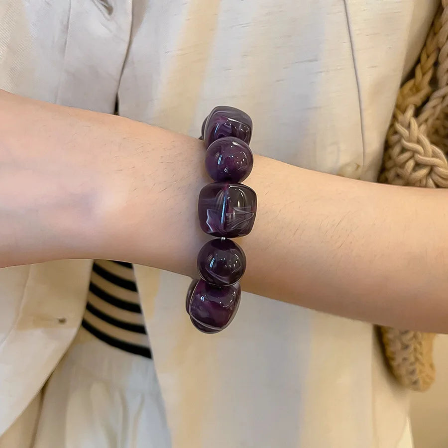 Pulsera Cuentas Acrílico Bohemia Mujer