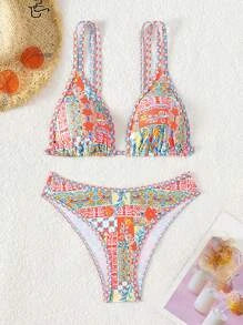 Bikini Floral Triángulo Ajustable
