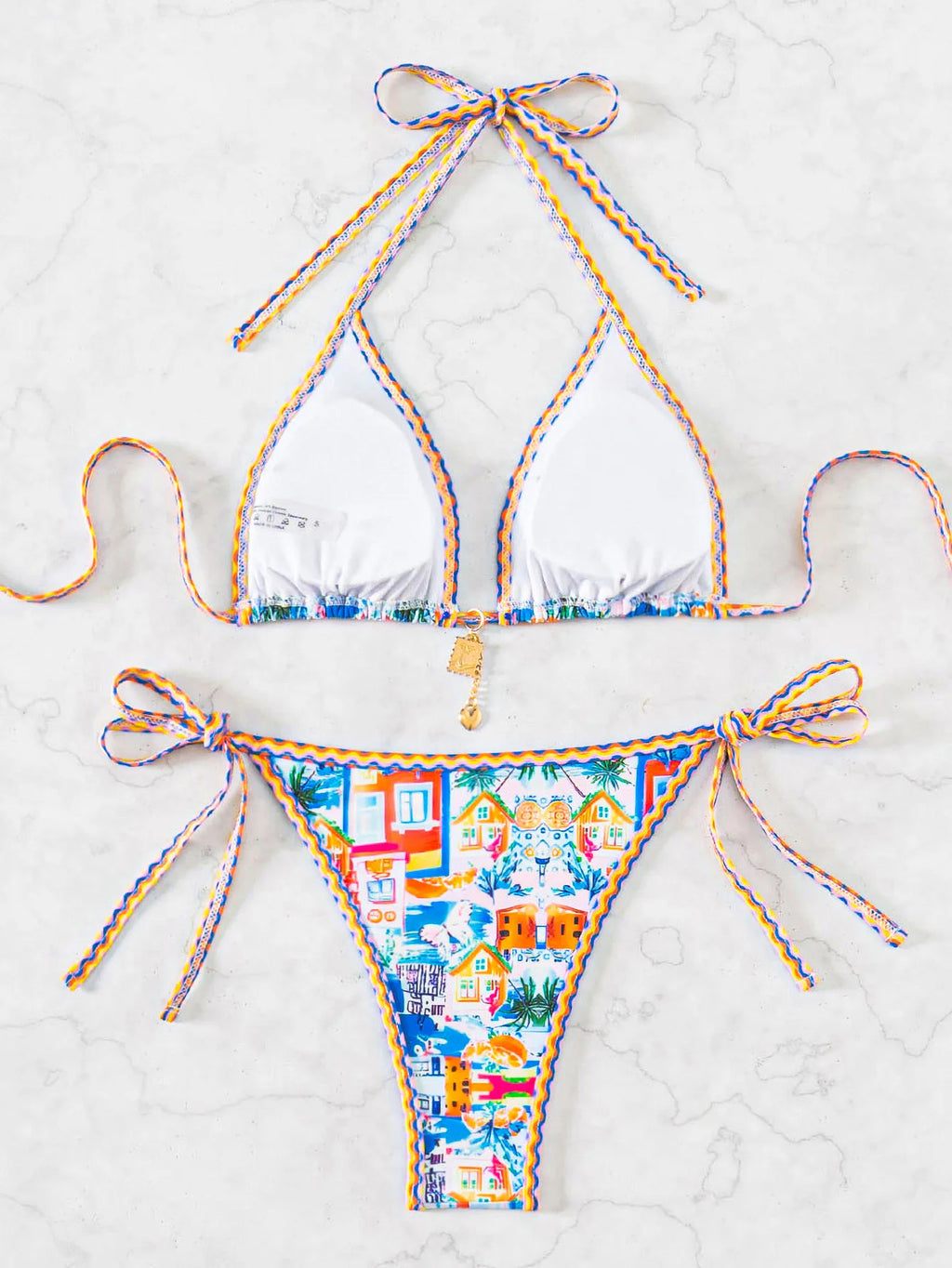 Bikini Floral Triángulo Push-Up