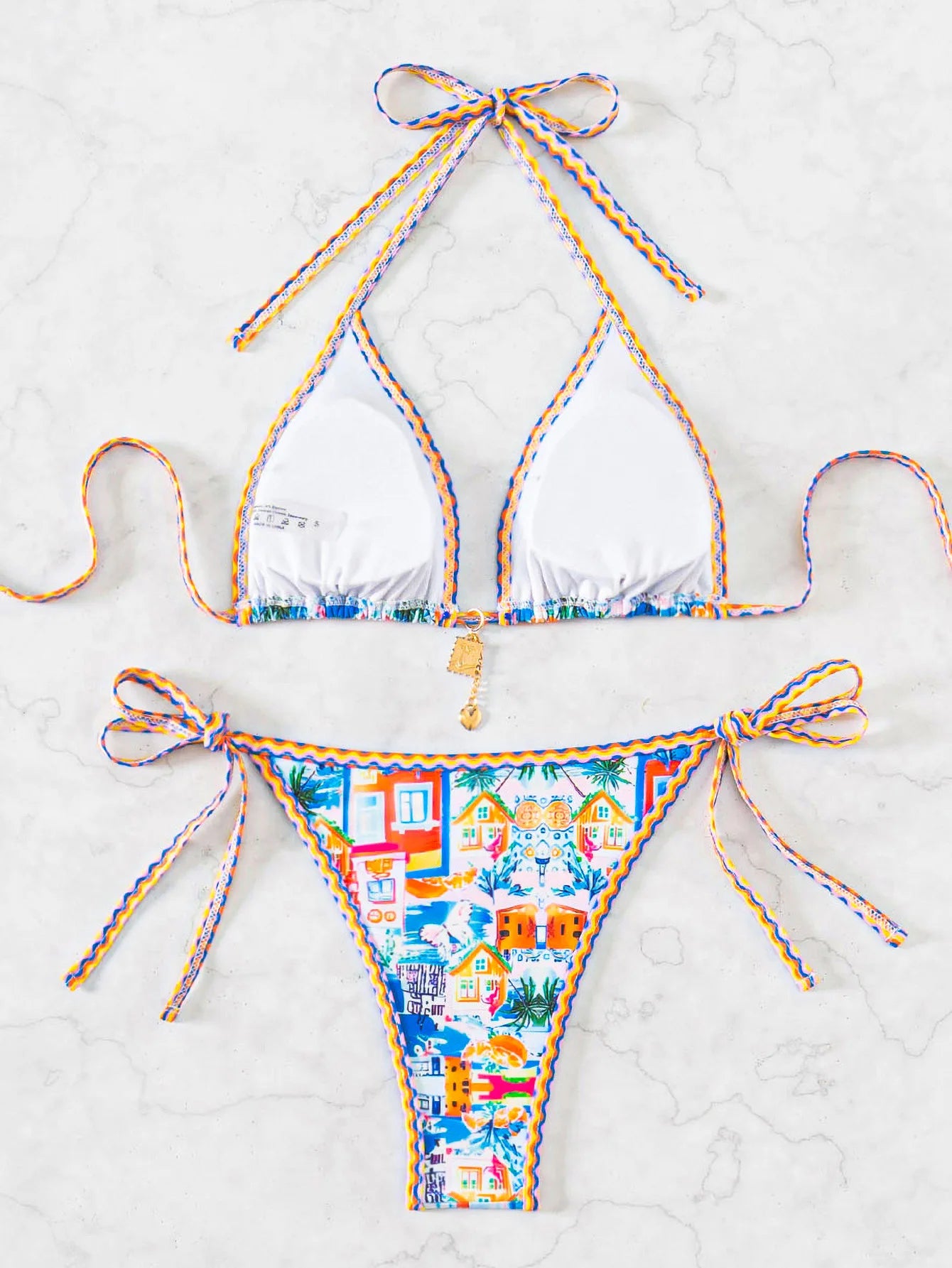 Bikini Floral Triángulo Push-Up