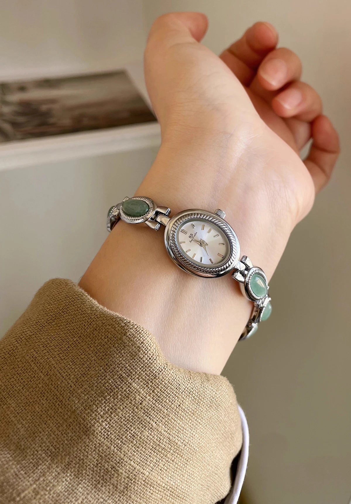 Reloj Pulsera Cuarzo Jade Mujer