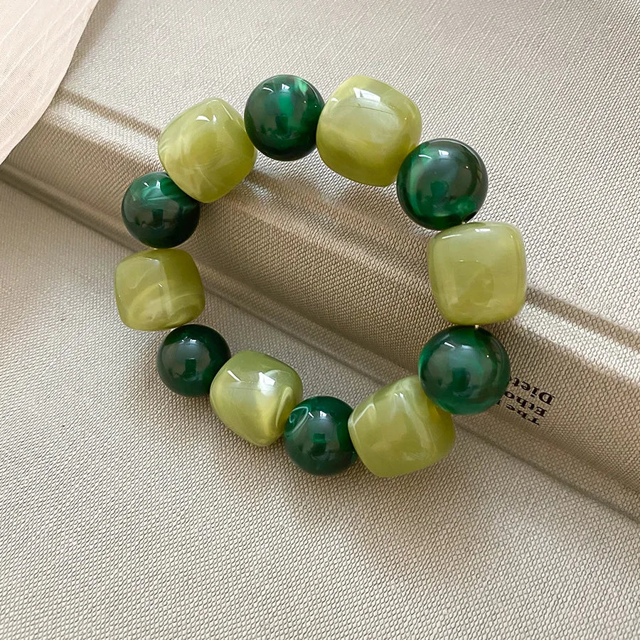Pulsera Cuentas Acrílico Bohemia Mujer